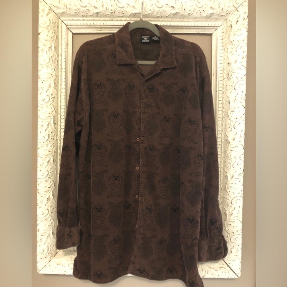 Corduroy Lightweight Tasmanian Devil Warner Brothers Studio Store Retro Shirt ❣️
